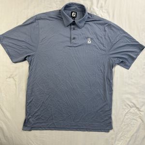 FootJoy FJ Polo Shirt Mens Large Blue‎ Striped The Farms Embroidery